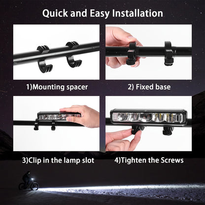 RIDENIX 3250-Lumen Anti-Glare Bike Headlight with 8000mAh Battery